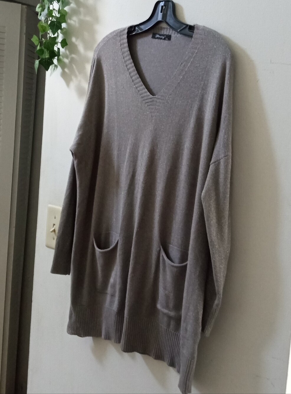 Cozy V-Neck Pocket Sweater